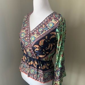 Women’s free people boho peplum blouse